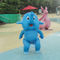 Kinder spielen Pool-Wasser-Spray-kleinen Elefanten, Fiberglas-stehendes Tier - Blau